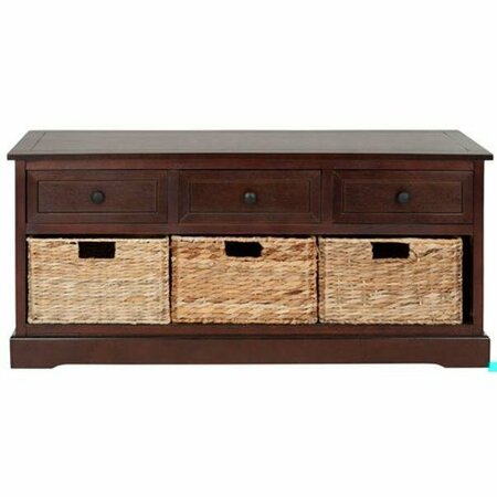 SAFAVIEH Bud 3 Drawer Storage Unit - Dark Cherry AMH5701D